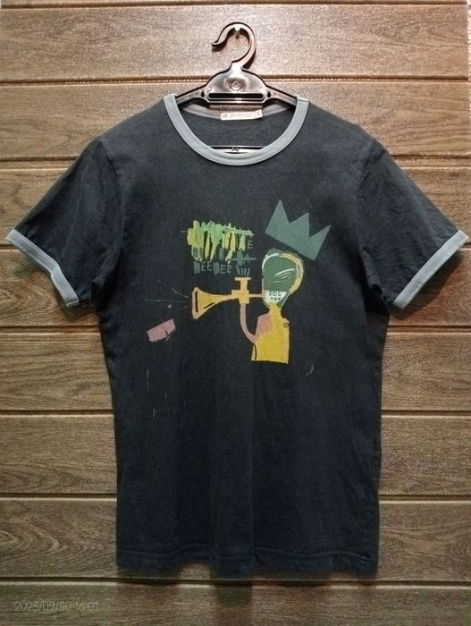 Vintage 🔥VTG Trumpet 1984 art by Jean Michel Basquiat Ringer Tee | Grailed