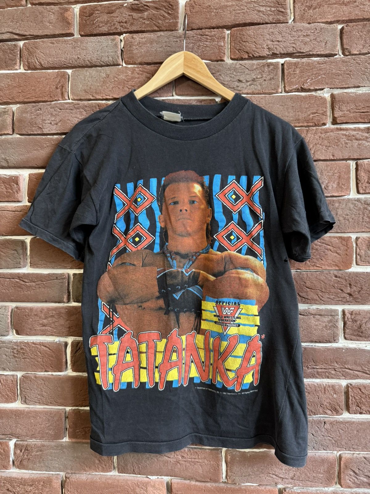 Vintage 92’ WWF Tatanka Vintage 90s Rare Wrestling Rap Tee White s Size US S / EU 44-46 / 1 - 1 Thumbnail