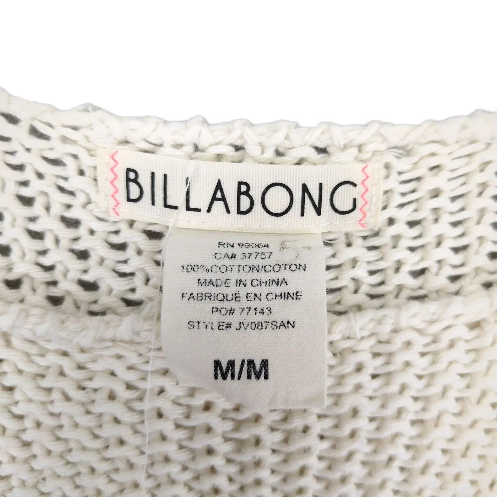 Billabong Billabong Sandy Kisses Women's M Fringe Open Knit Sweater Size M / US 6-8 / IT 42-44 - 4 Thumbnail