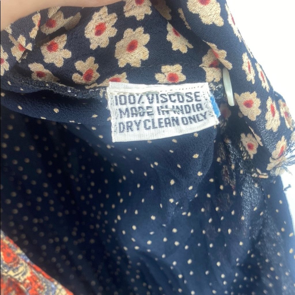 French Connection FRENCH CONNECTION Patchwork Dot Button-Up Shirt Blouse sz L Size L / US 10 / IT 46 - 7 Thumbnail