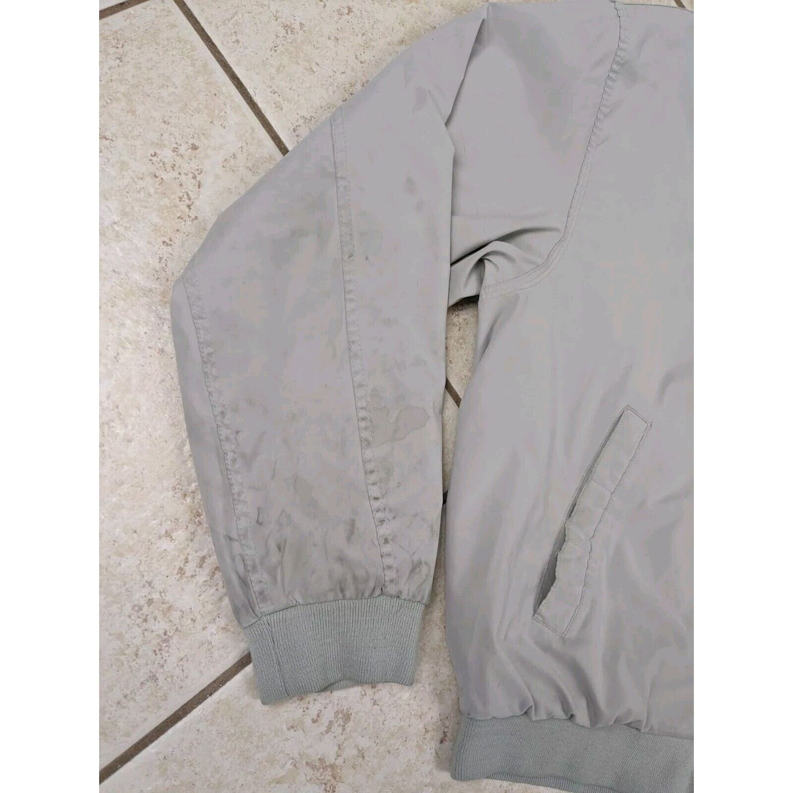 Members Only Vtg Members Only Bomber Racer Jacket Gray Casual Full Zip Size US L / EU 52-54 / 3 - 2 Thumbnail