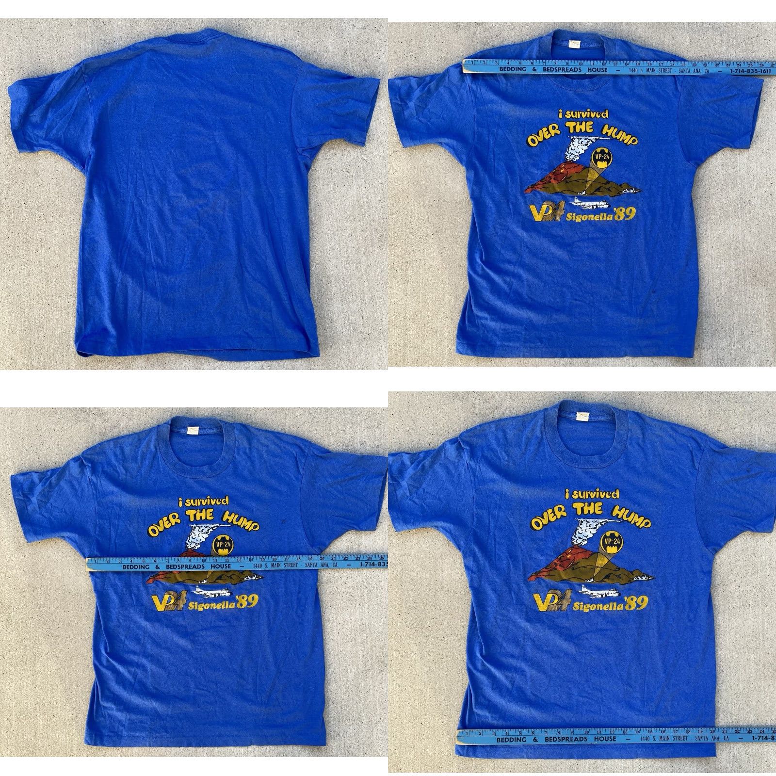 Vintage VINTAGE Screen Stars T-Shirt Navy VP-24 80s 89 Battle Hat 1800s? Size US XL / EU 56 / 4 - 11 Thumbnail