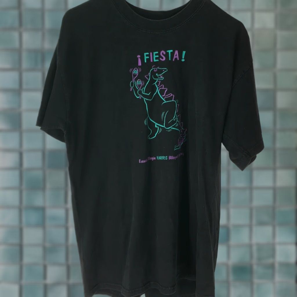 Gildan Gildan Mens Fiesta Bilingual Harris Elementary Graphic Black T Shirt Size Large Size US L / EU 52-54 / 3 - 1 Thumbnail