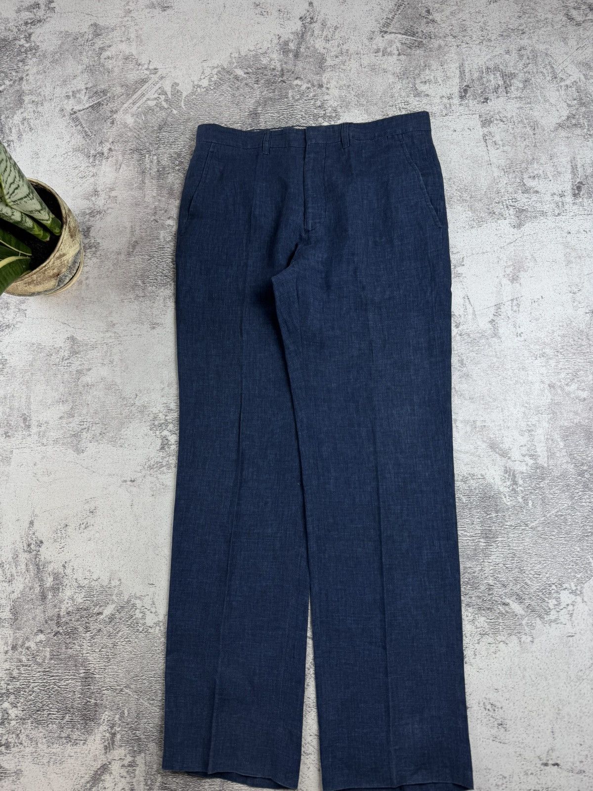 Etro Etro Milano 100% Linen 48R Size Classic Blue Men’s Blazer Jacket Trousers Suit Size 48R - 18 Thumbnail