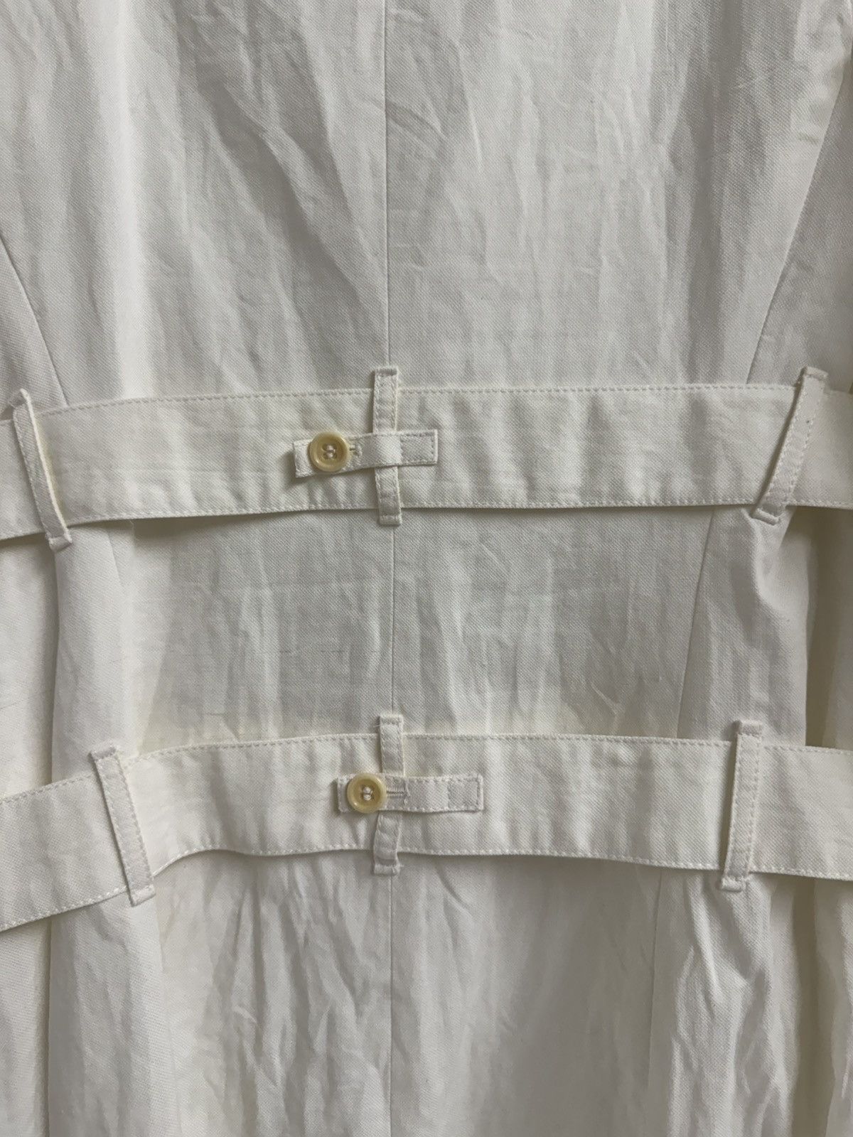 Ann Demeulemeester Ann Demeulemeester White Asymmetric Zip Belted Coat Jacket Size XS / US 0-2 / IT 36-38 - 13 Thumbnail