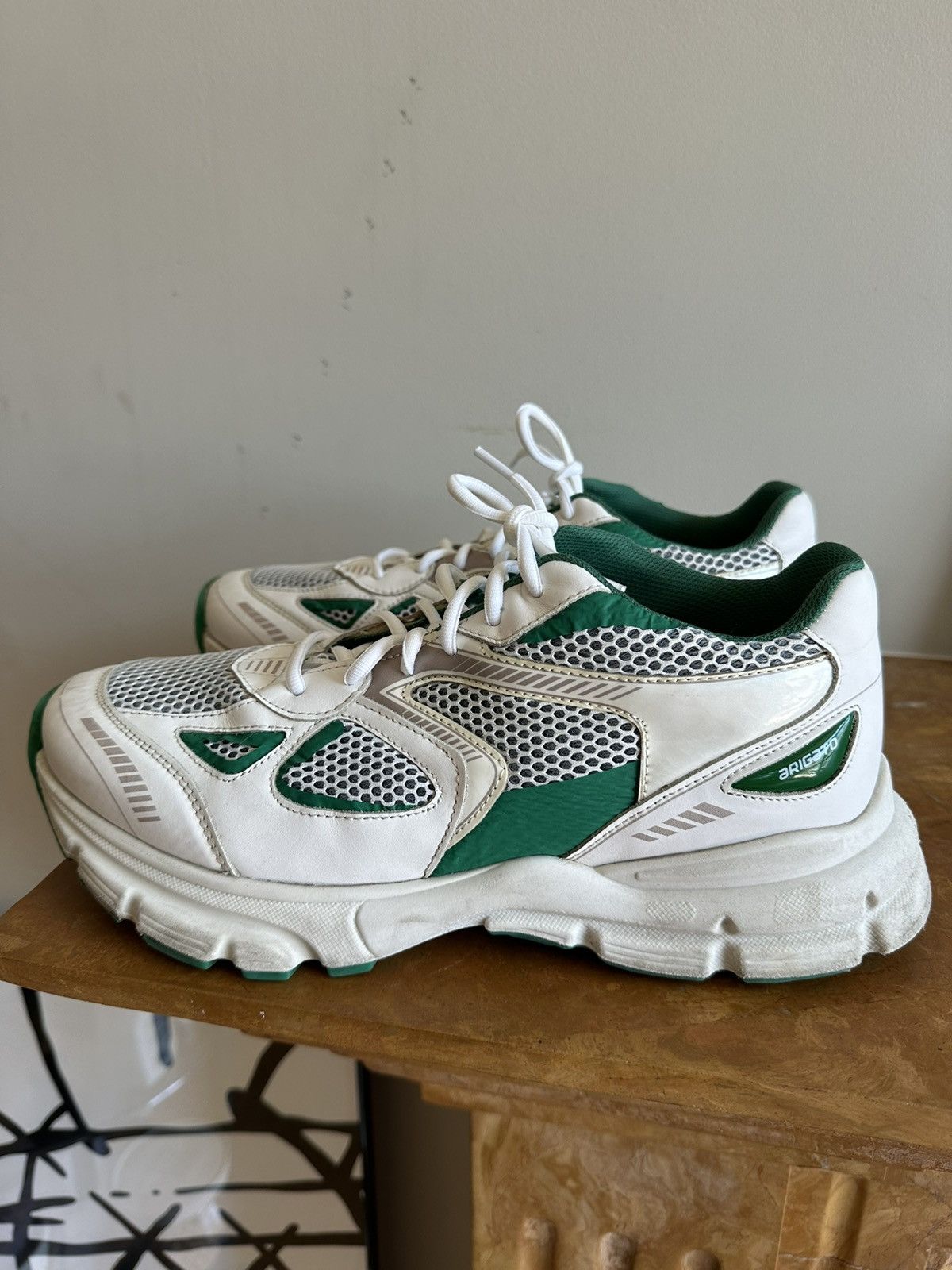 image of Axel Arigato Marathon Runner Sneakers Shoes Size 11 in White/Green, Men's