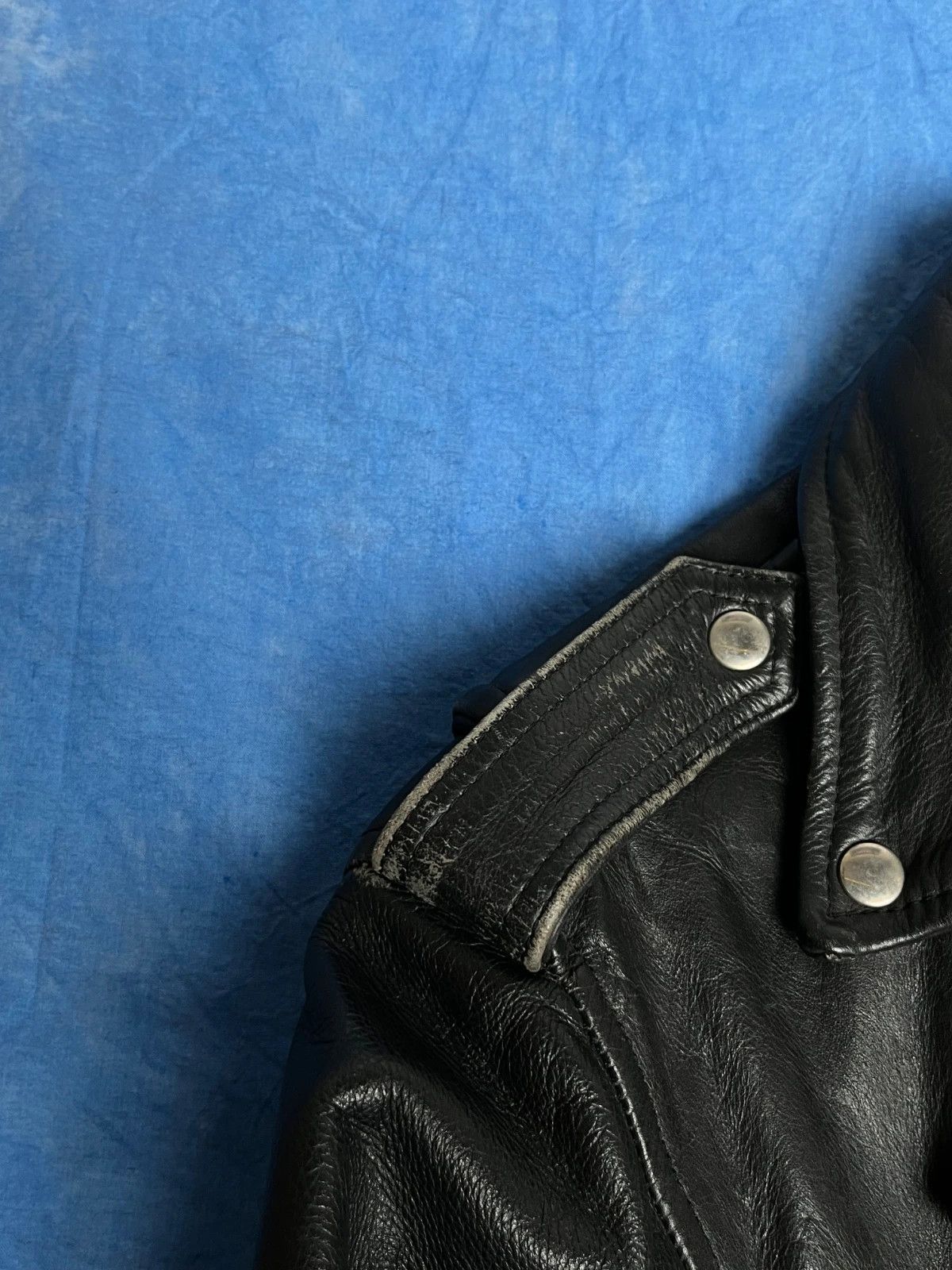 Vintage Vintage 90s Avant Garde Real Leather Ramones Jacket Size US S / EU 44-46 / 1 - 6 Thumbnail