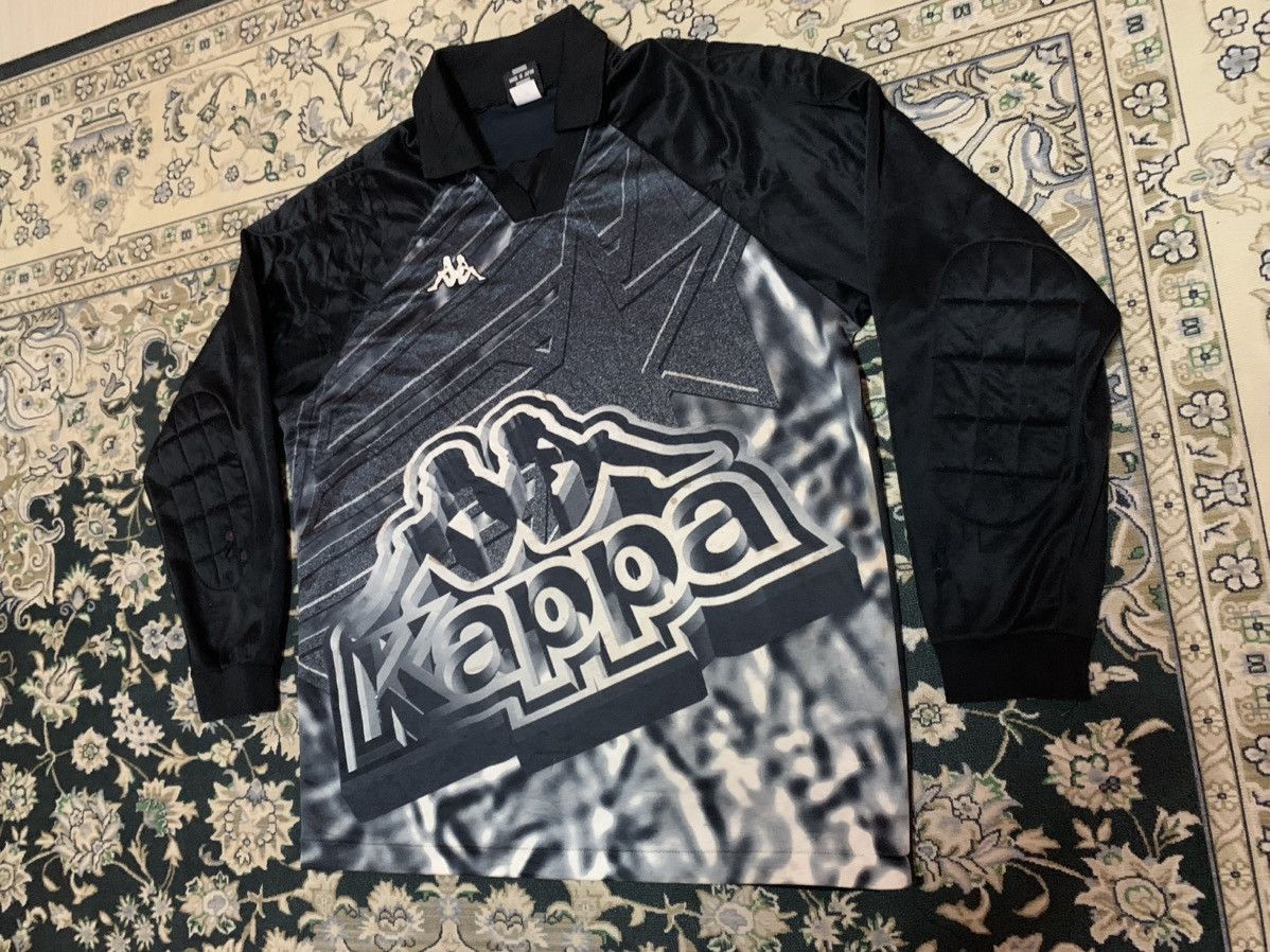 Japanese Brand × Kappa × Vintage 90s KAPPA BIG LOGO KEEPER JERSEY DISTRESSED Size US L / EU 52-54 / 3 - 4 Thumbnail