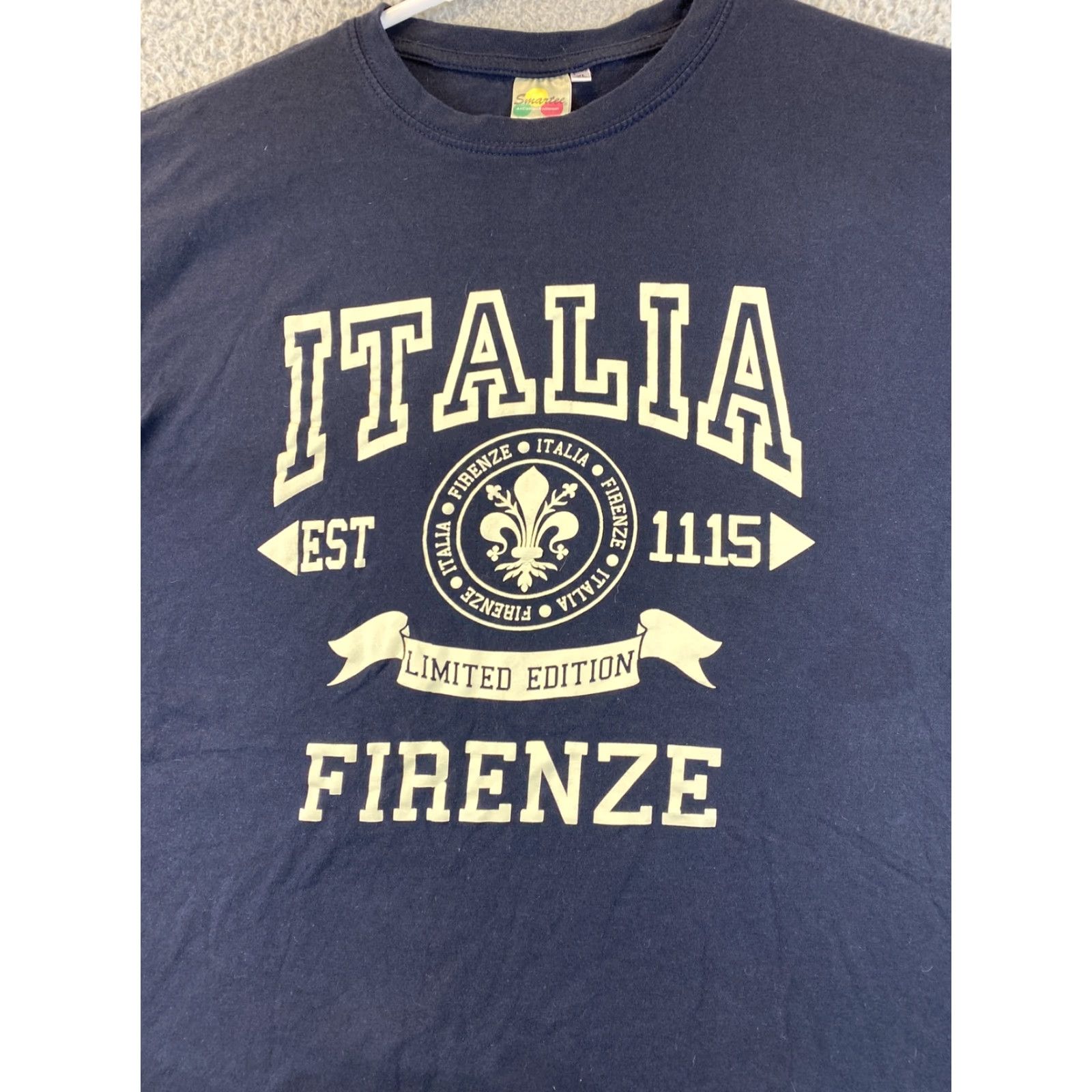 Vintage Smartee T-Shirt Unisex Adults XL Black Italy Firenze Crew Neck Short Sleeve Cotton Casual Tee Size US XL / EU 56 / 4 - 2 Thumbnail