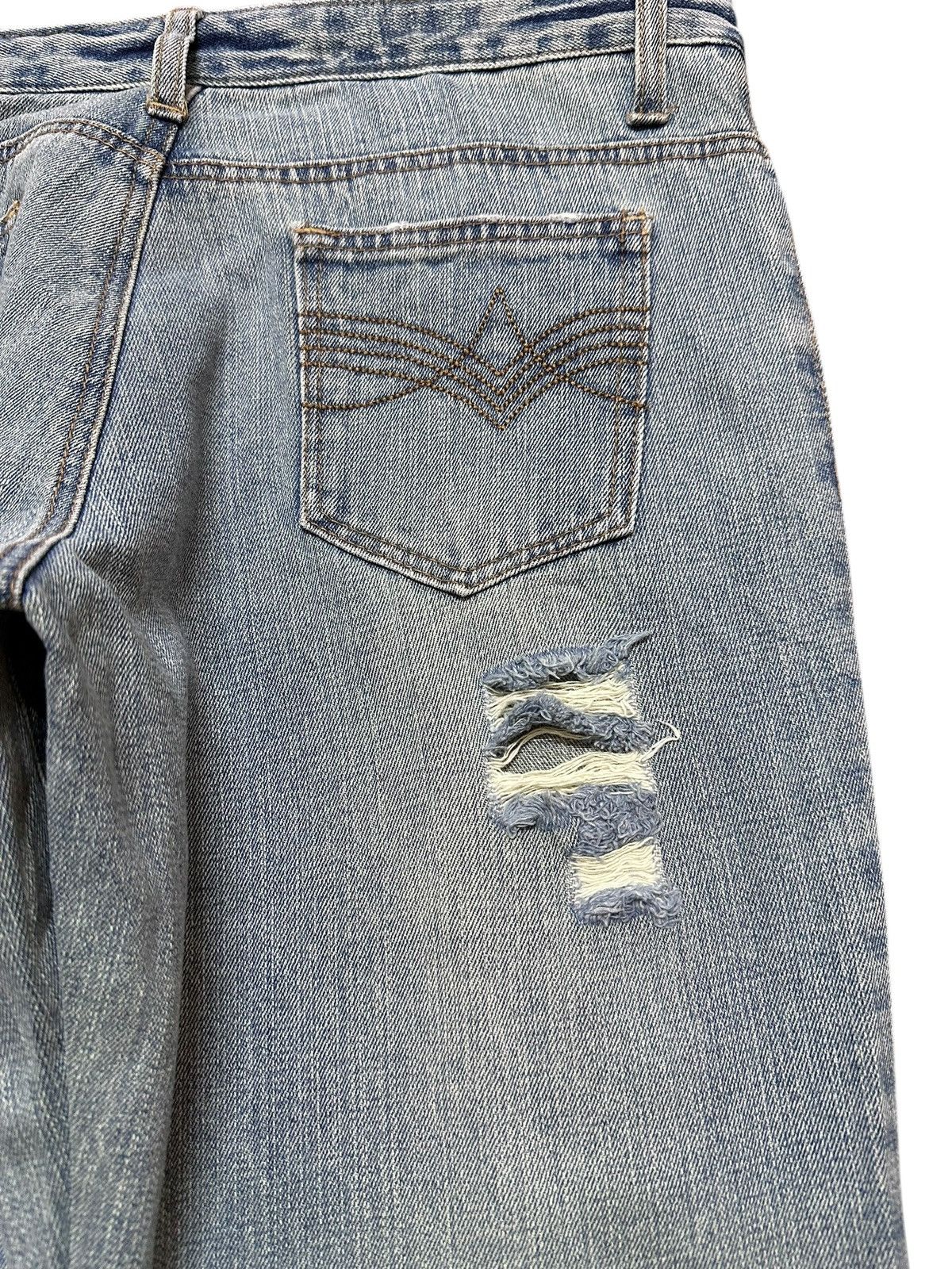 Japanese Brand Vintage All Patty Ripped Grunge Distressed Denim Size US 32 / EU 48 - 7 Thumbnail
