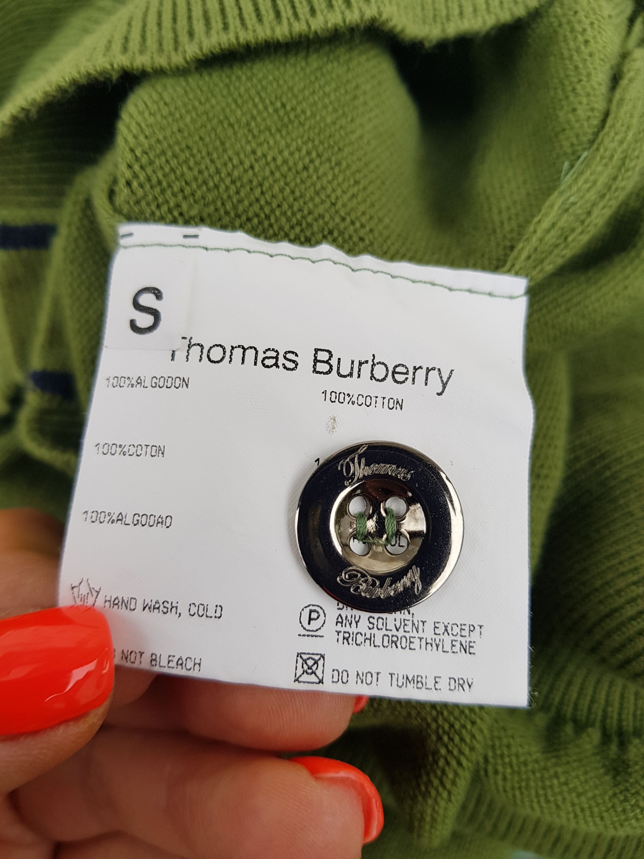 Burberry Thomas Burberry olive green Cardigan Size US S / EU 44-46 / 1 - 9 Thumbnail