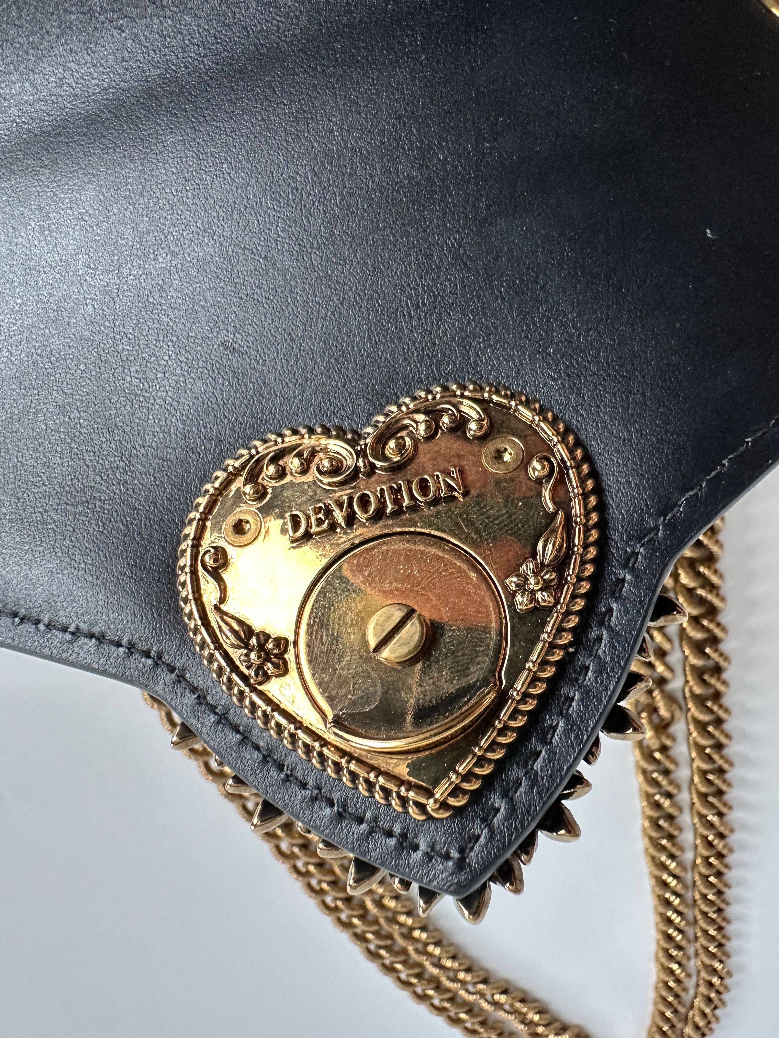 Dolce & Gabbana Dolce & Gabbana Devotion Mini Black Leather Bag Shoulder Size ONE SIZE - 7 Thumbnail