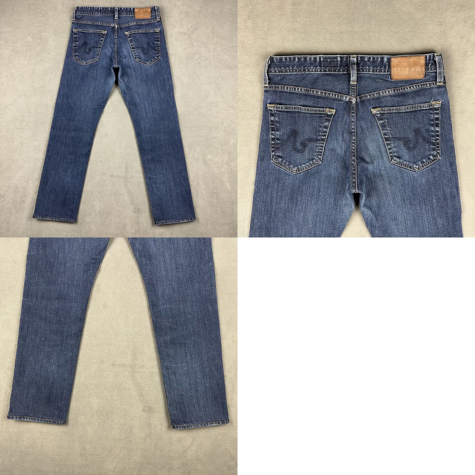 Denime AG Adriano Goldschmied Jeans Men 29 30x27 Blue Denim Tailored Leg Size US 35 - 10 Thumbnail