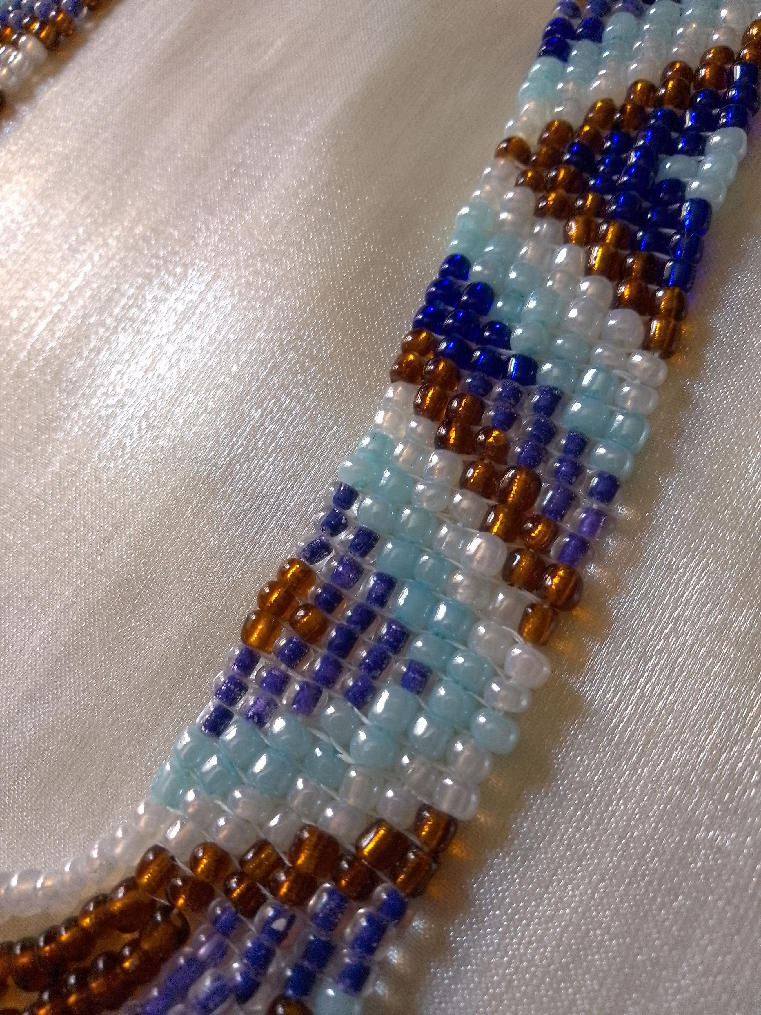 Handmade Necklace Long Ethnic Pattern Native Americans Multithread Size ONE SIZE - 4 Thumbnail
