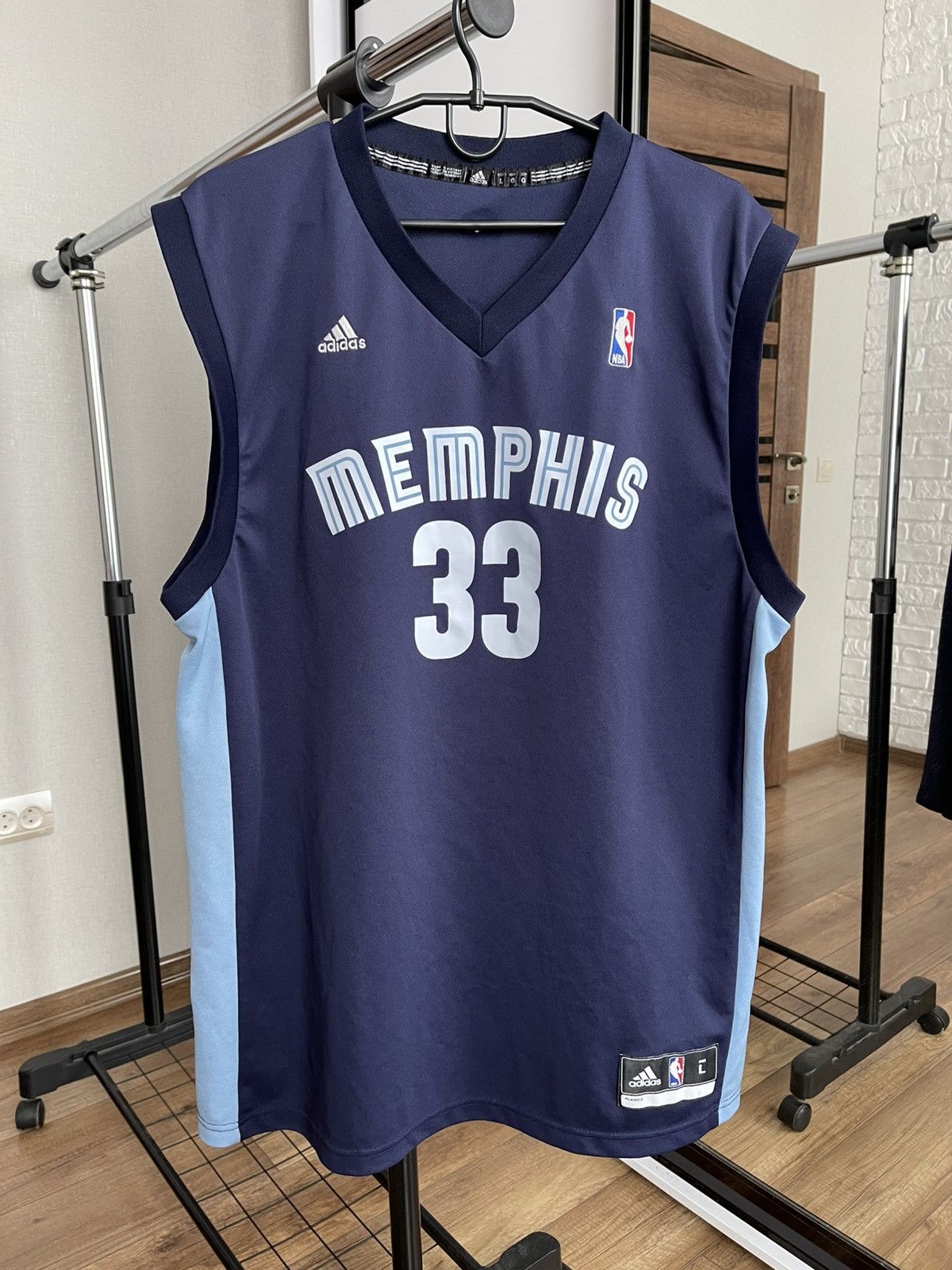 NBA Adidas Memphis Grizzlies Gasol Vintage NBA Jersey T-Shirt Size US L / EU 52-54 / 3 - 3 Thumbnail