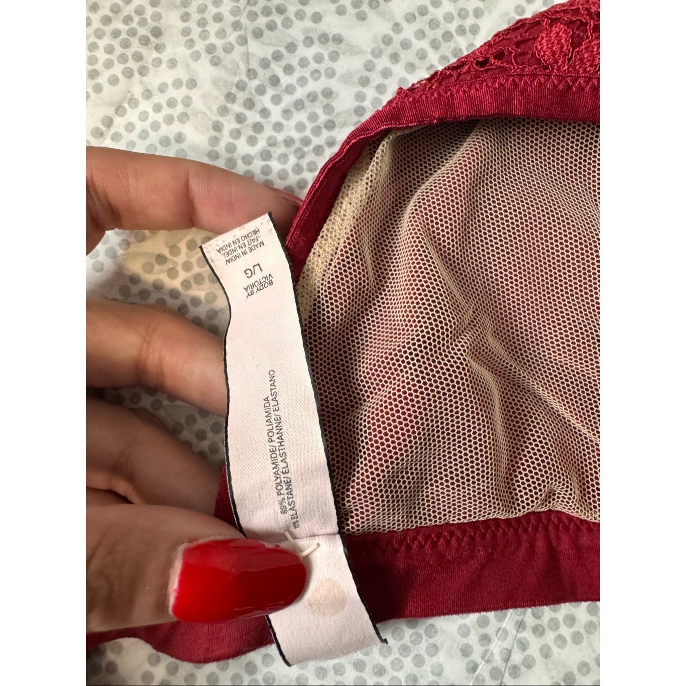Victoria's Secret Victoria’s Secret Burgundy Lace Triangle Bralette – Size L Size L / US 10 / IT 46 - 4 Thumbnail