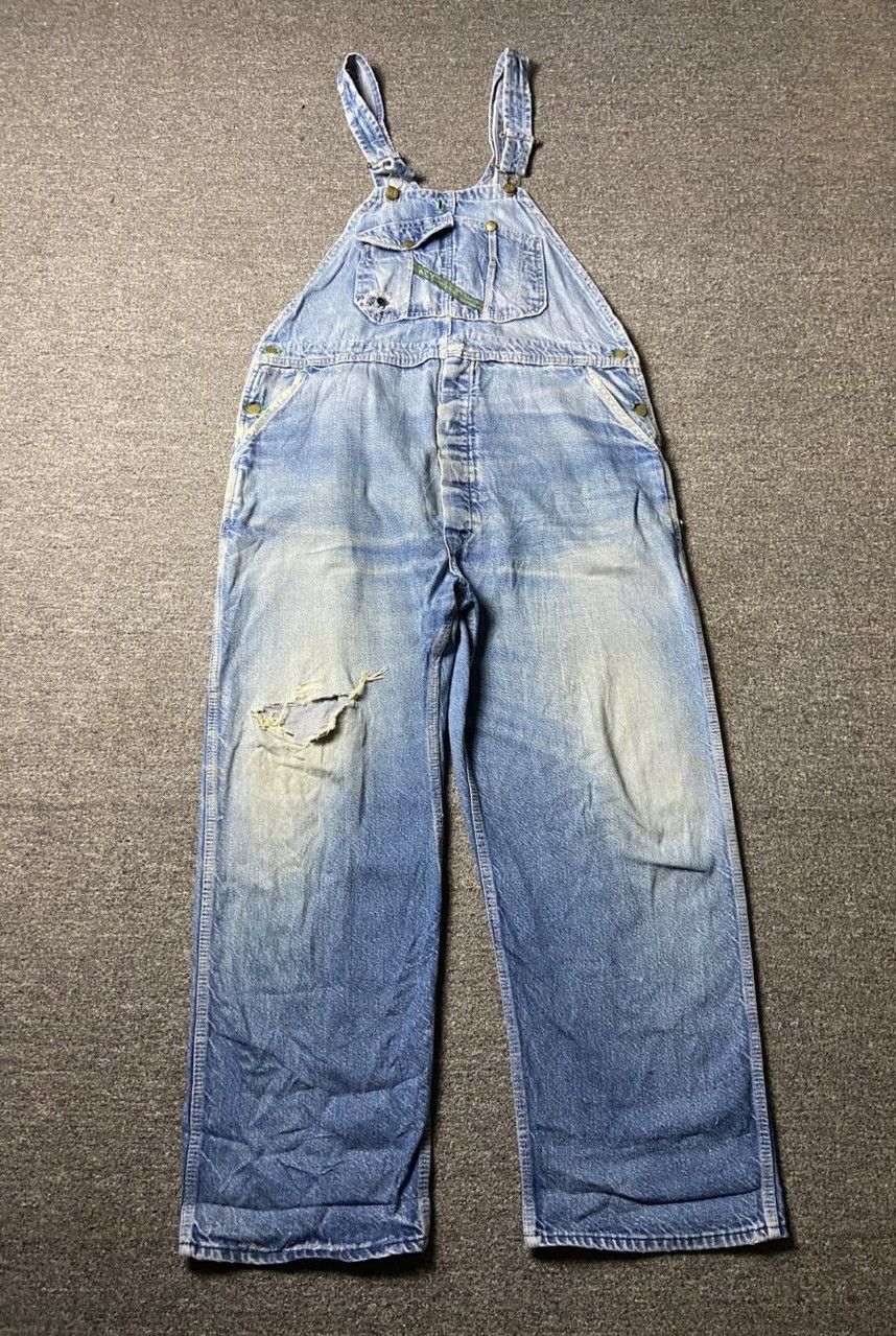 Japanese Brand KEY Imperial Brand Jeans Overalls (164) Size US 40 / EU 56 - 1 Thumbnail