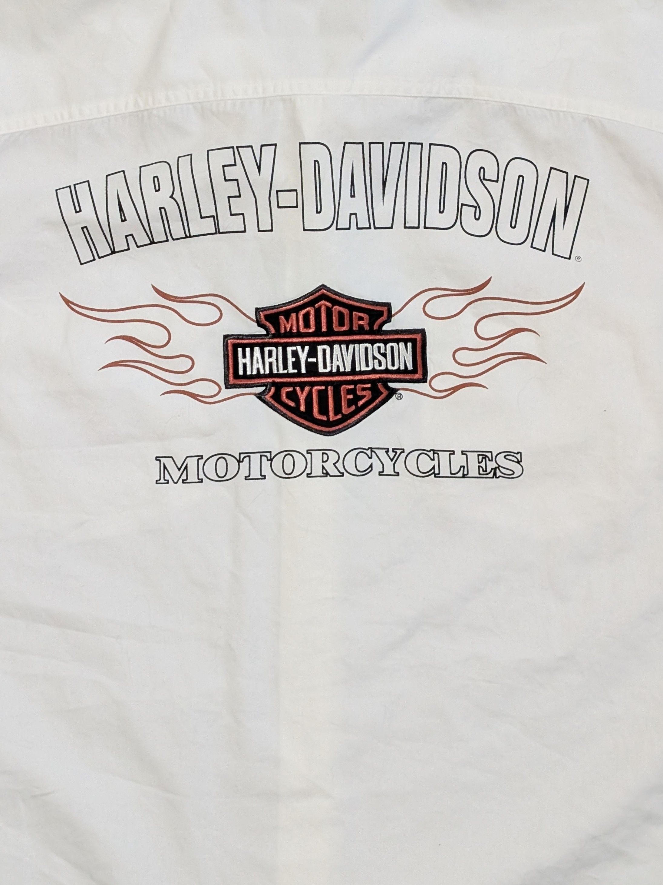 Harley Davidson Vintage Harley Davidson Motorcycles flames button up shirt Size US XXL / EU 58 / 5 - 2 Thumbnail