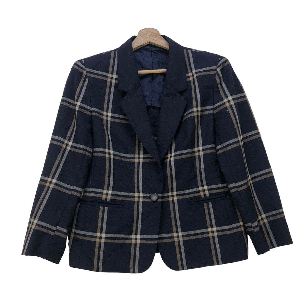 Aquascutum × Designer Aquascutum Tartan Blazer Jacket Size M / US 6-8 / IT 42-44 - 1 Thumbnail