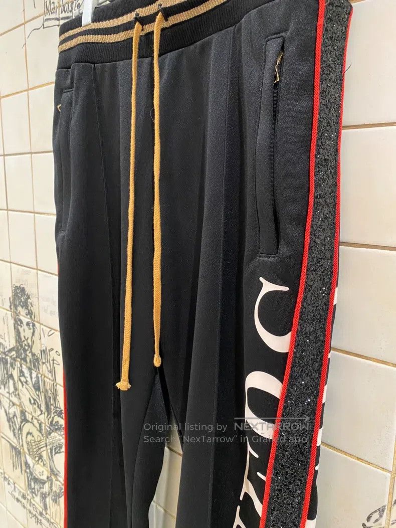 Amiri Amiri size M Crystal and sequin side-striped black sweatpa Size US 26 / EU 42 - 3 Thumbnail