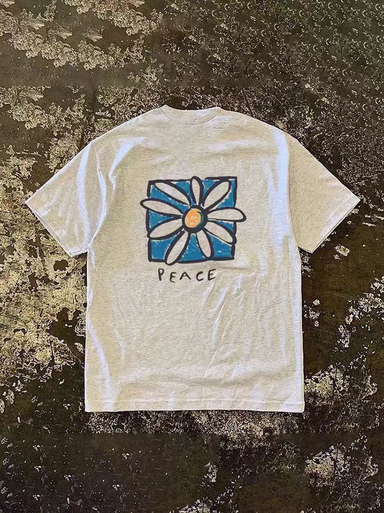 Japanese Brand × Vintage Street washed retro floral print t-shirt Size US M / EU 48-50 / 2 - 1 Thumbnail