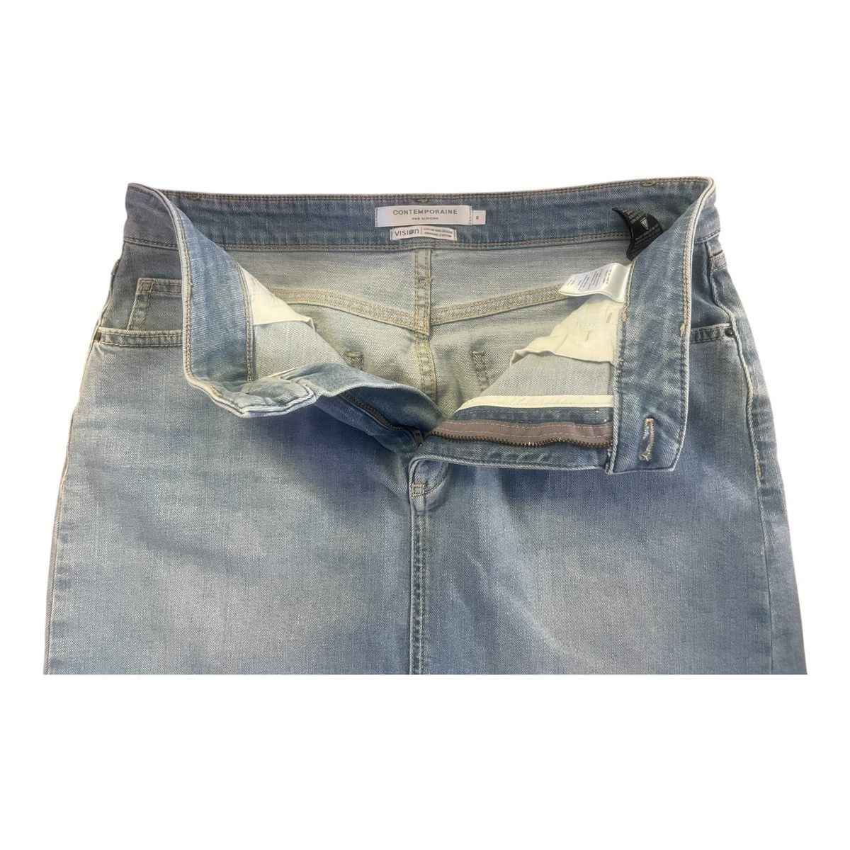 Simons Contemporaine Size 8 Light Blue Denim Pencil Skirt Size 30" / US 8 / IT 44 - 4 Thumbnail