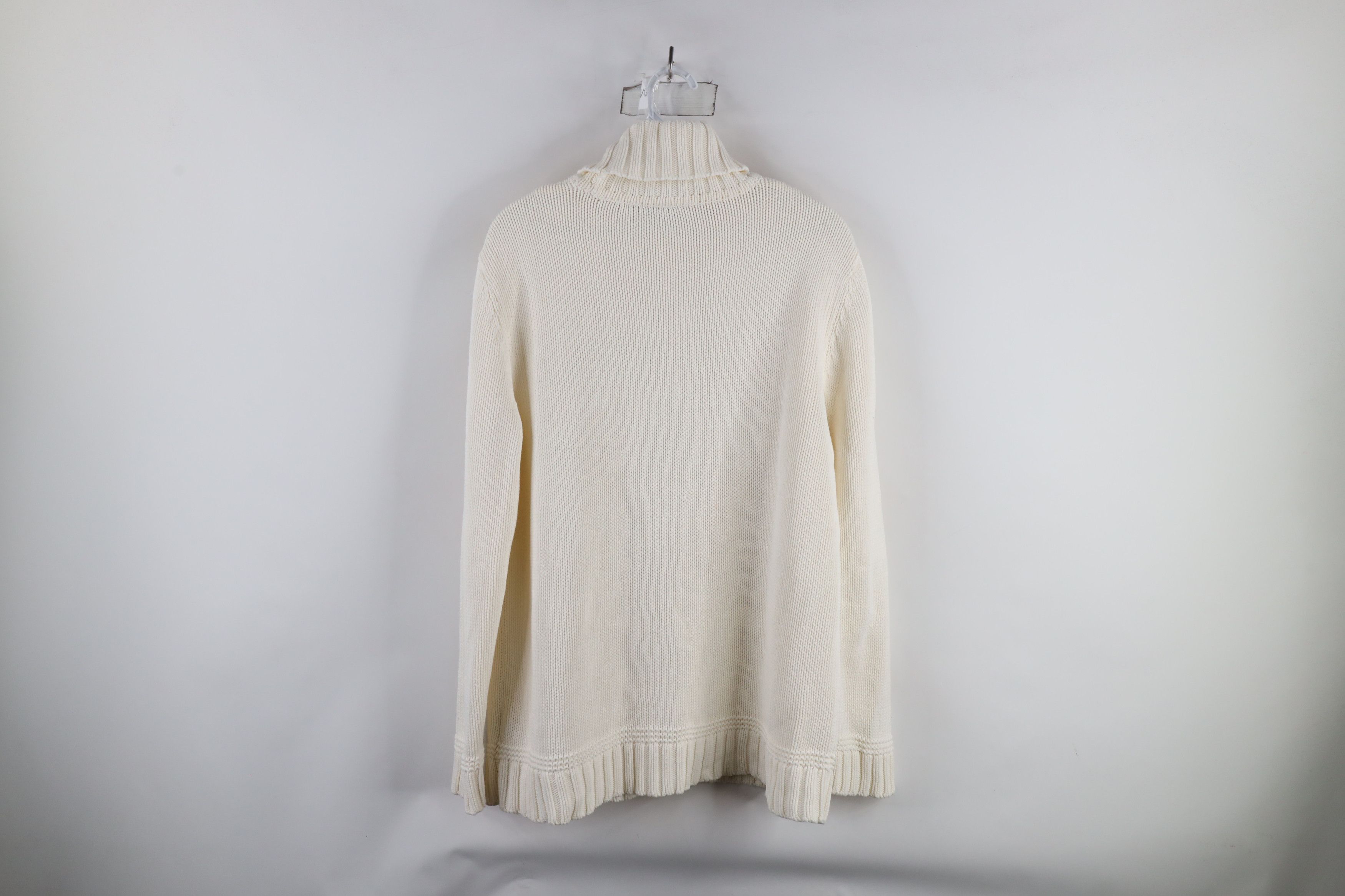 Ralph Lauren × Vintage Vintage 90s Ralph Lauren Knit Snowflake Turtleneck Sweater Size L / US 10 / IT 46 - 8 Thumbnail