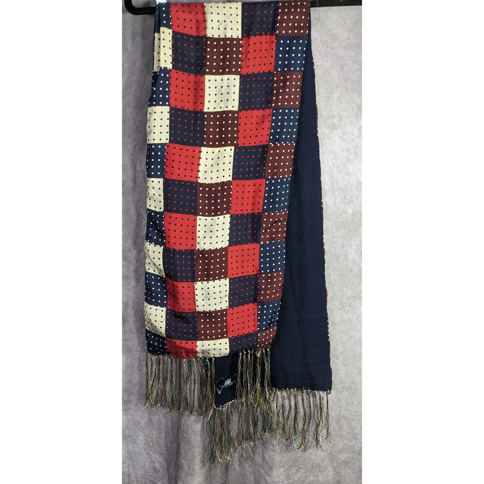 J. Press J.Press Silk Patchwork Scarf Made In USA Multicolor Polka Do Size ONE SIZE - 6 Thumbnail
