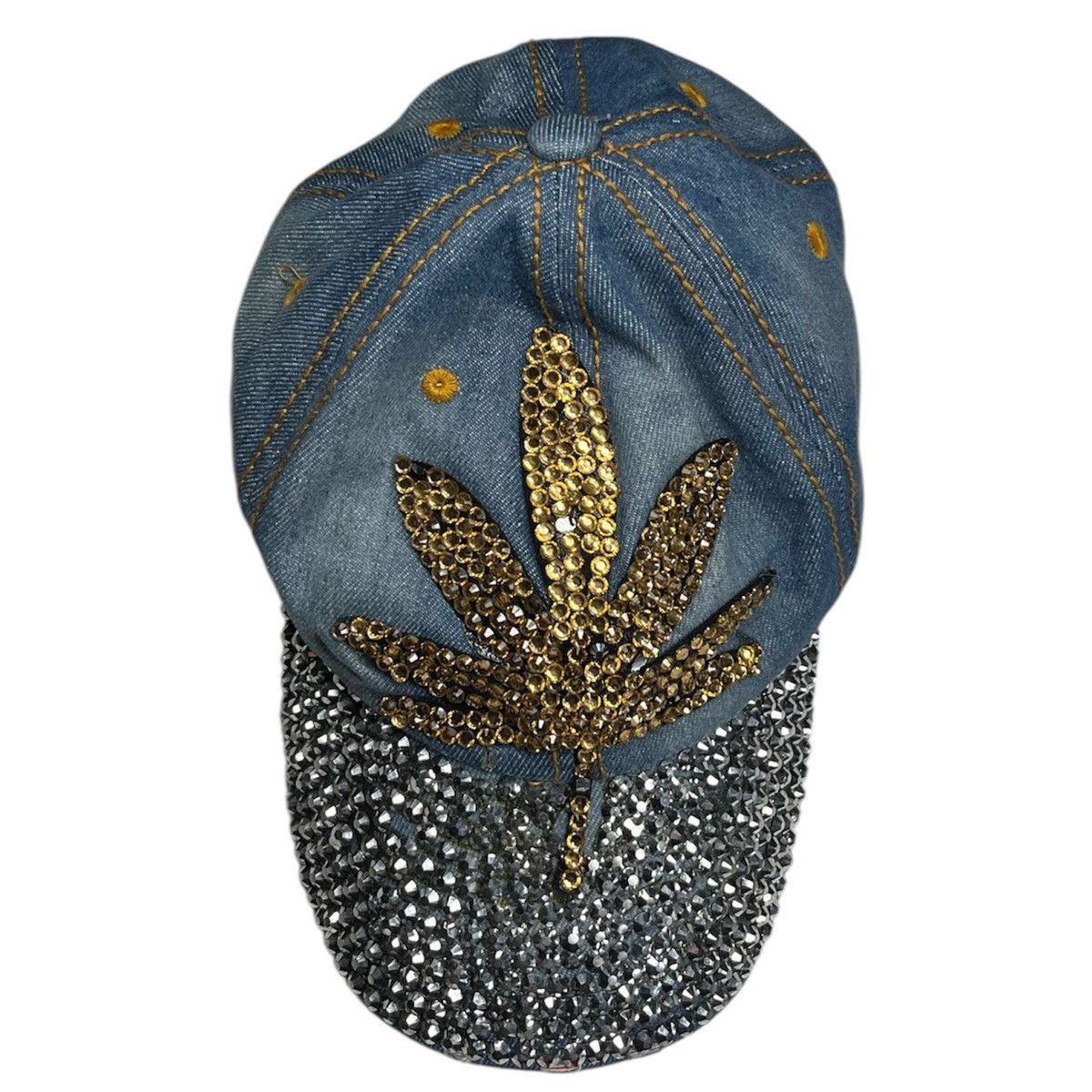 H&M H&M Denim Gold 420 Dad Cap Size ONE SIZE - 5 Thumbnail