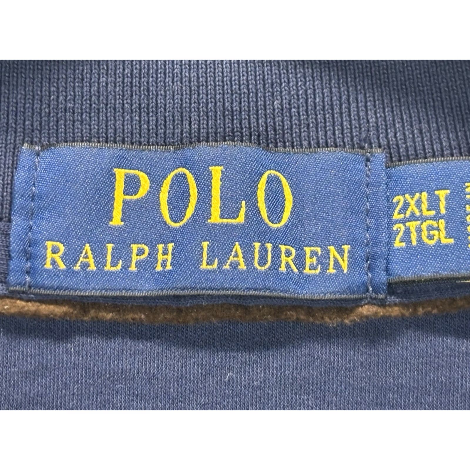 Polo Ralph Lauren Polo Ralph Lauren Polo Shirt Mens 2XLT Big & Tall Cotton Long Sleeve Navy Size US XXL / EU 58 / 5 - 5 Thumbnail