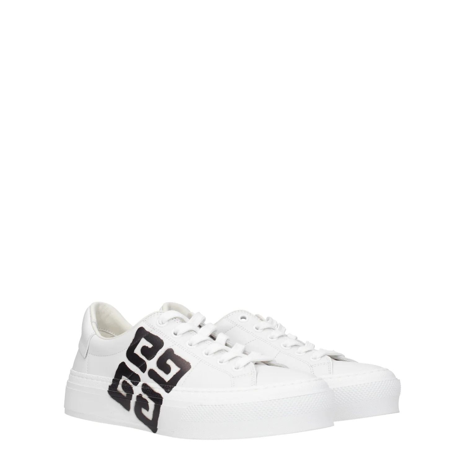 Givenchy ob1o1e1124 Leather Sneakers in White Black Size US 10 / IT 40 - 2 Thumbnail