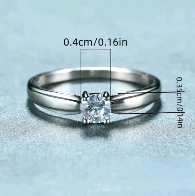 Other Cubic Zirconia Women's Wedding Engagement Ring Size 7 Size ONE SIZE - 3 Thumbnail
