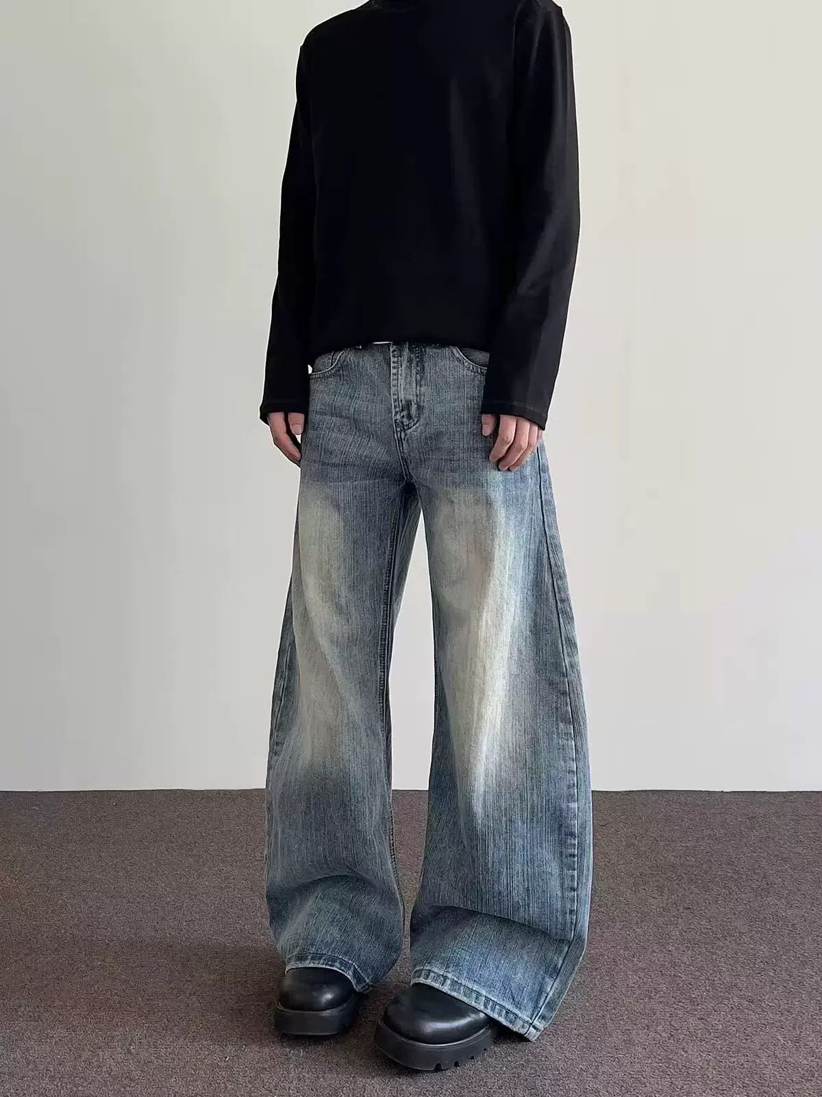 Vintage High street cleanfit bamboo distressed scimitar jeans Size US 32 / EU 48 - 3 Thumbnail