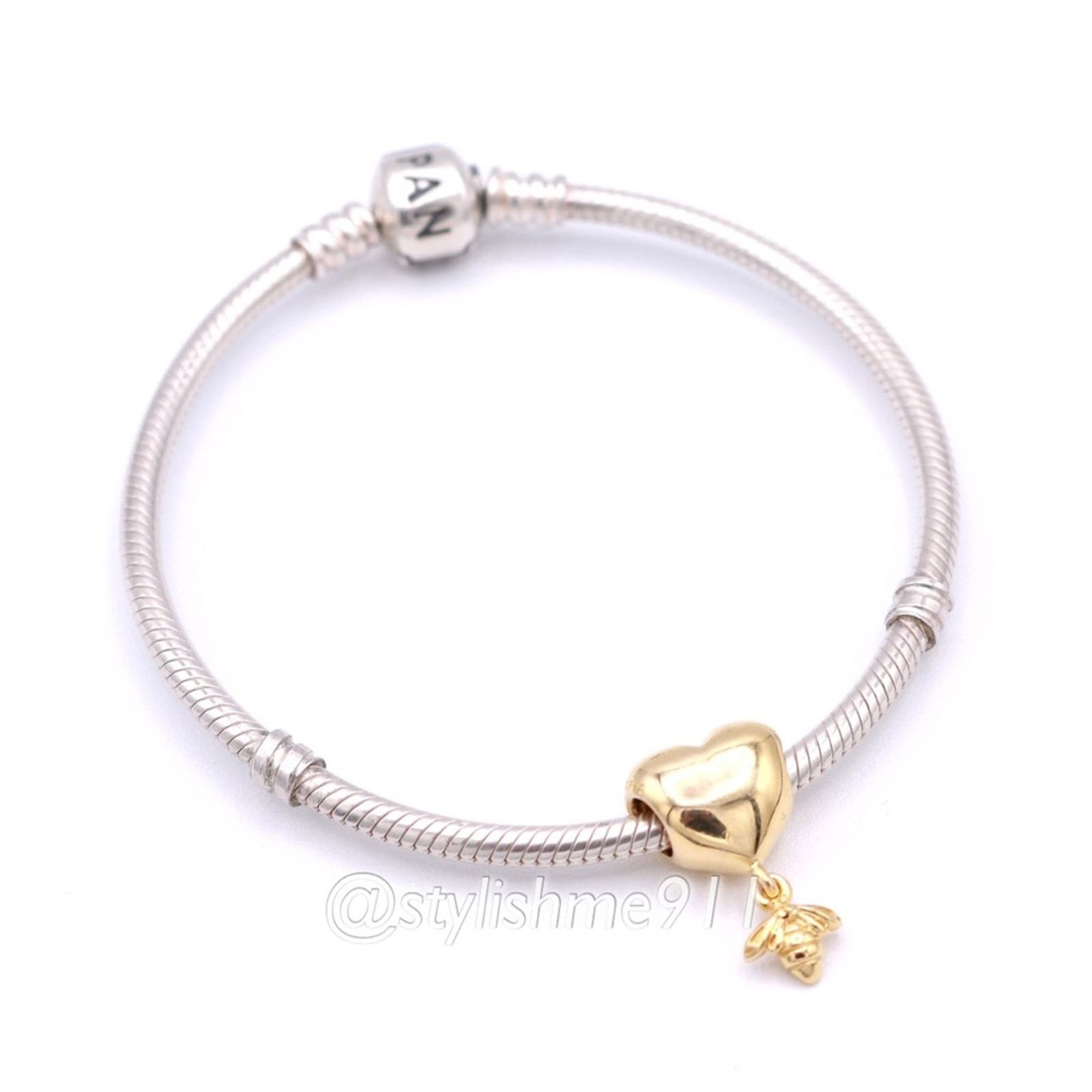 pandora Authentic Pandora Pandora Shine Heart and Bee Charm - 767022 Size ONE SIZE - 6 Thumbnail
