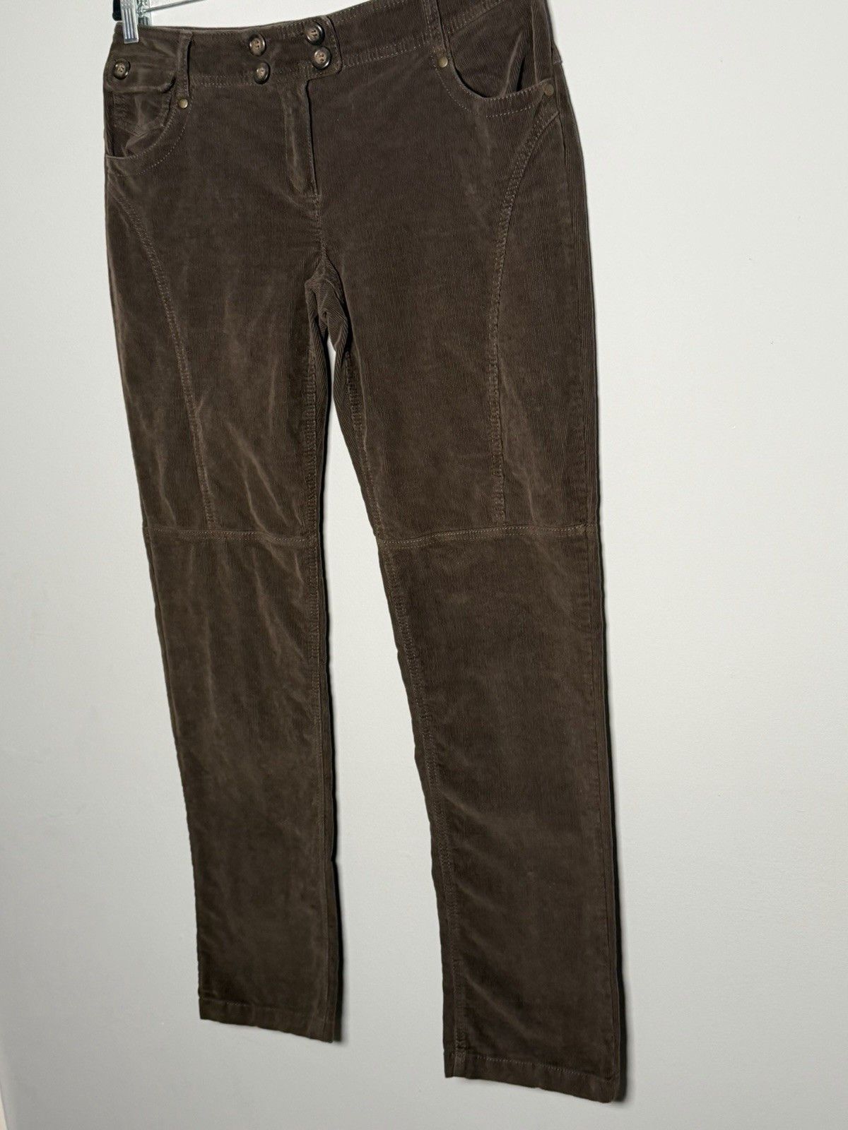 Linea Linea Emme Women’s Brown Corduroy Trousers W33 L32 Y2K Size 34" / US 12 / IT 48 - 3 Thumbnail