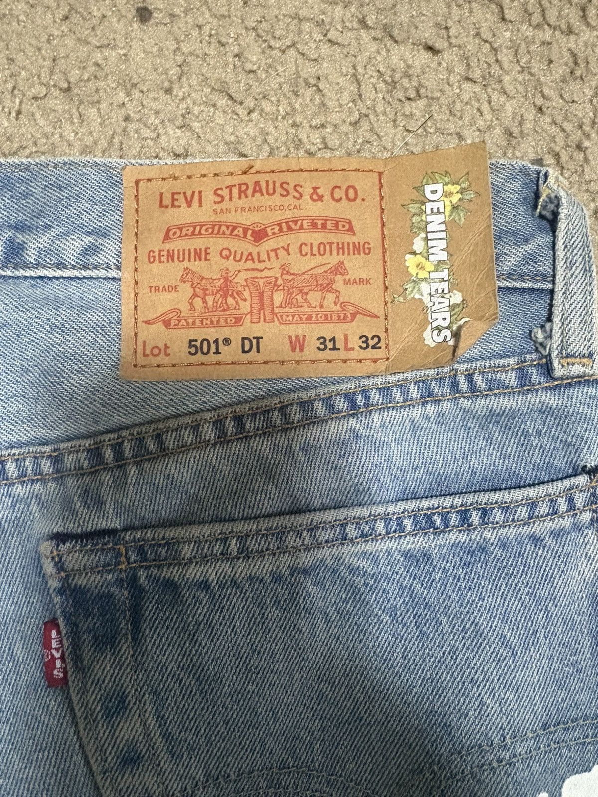 DENIM TEARS Light blue denim tears jeans size 31W x 32L Size US 31 - 3 Thumbnail
