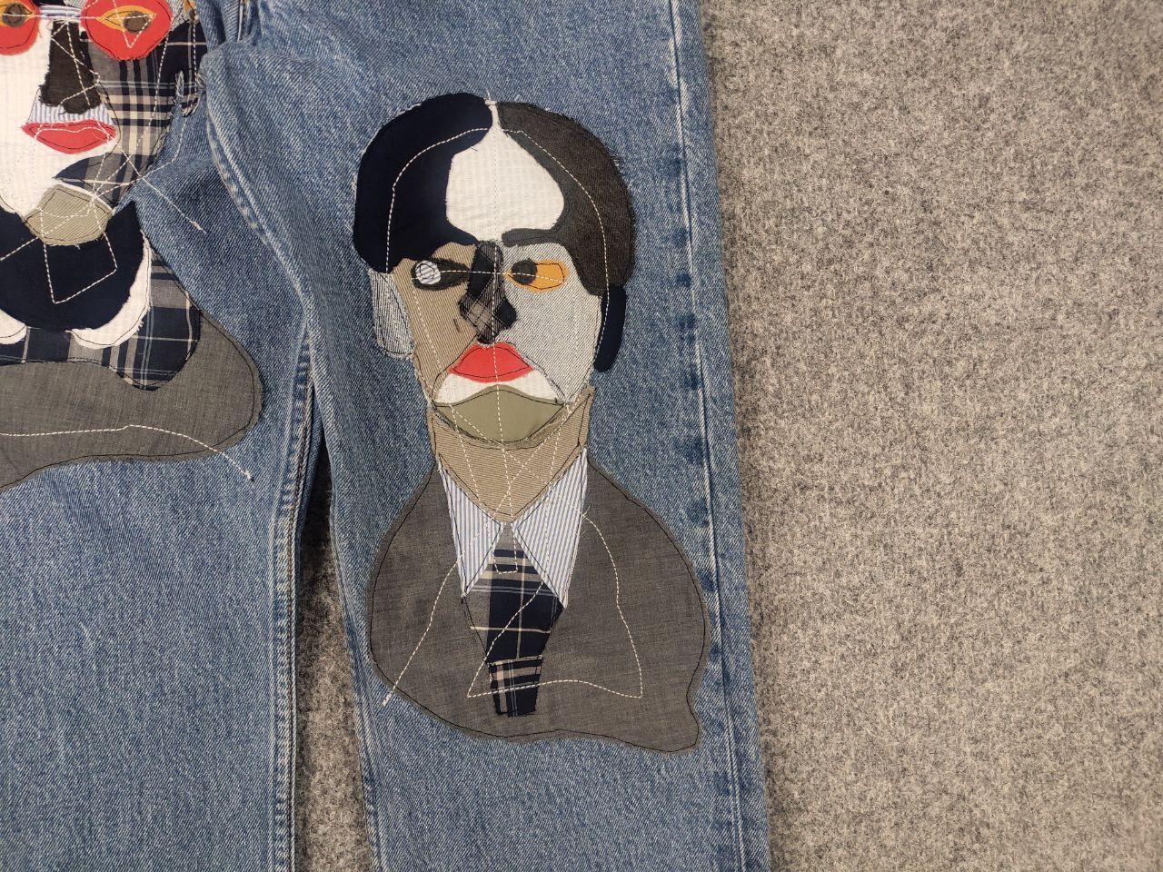 Levi's Vintage 90's Levi’s 501 Sashiko Logo Jeans junya watanabe Size US 32 / EU 48 - 5 Thumbnail