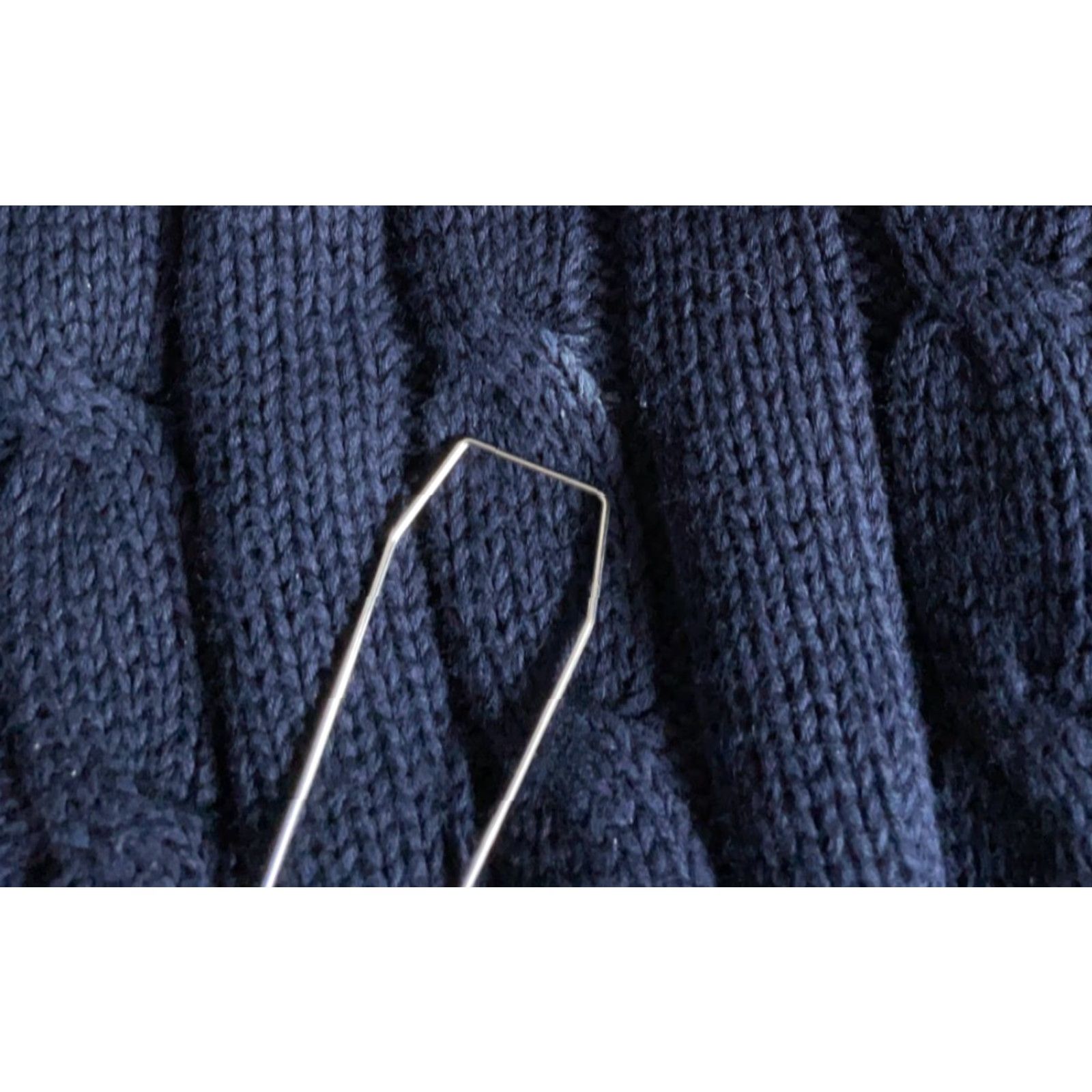 United Colors Of Benetton United Colors of Benetton Sweater Men 2XL Dark Blue Cotton Cable Knit V-Neck Pullover Casual Size US XXL / EU 58 / 5 - 5 Thumbnail