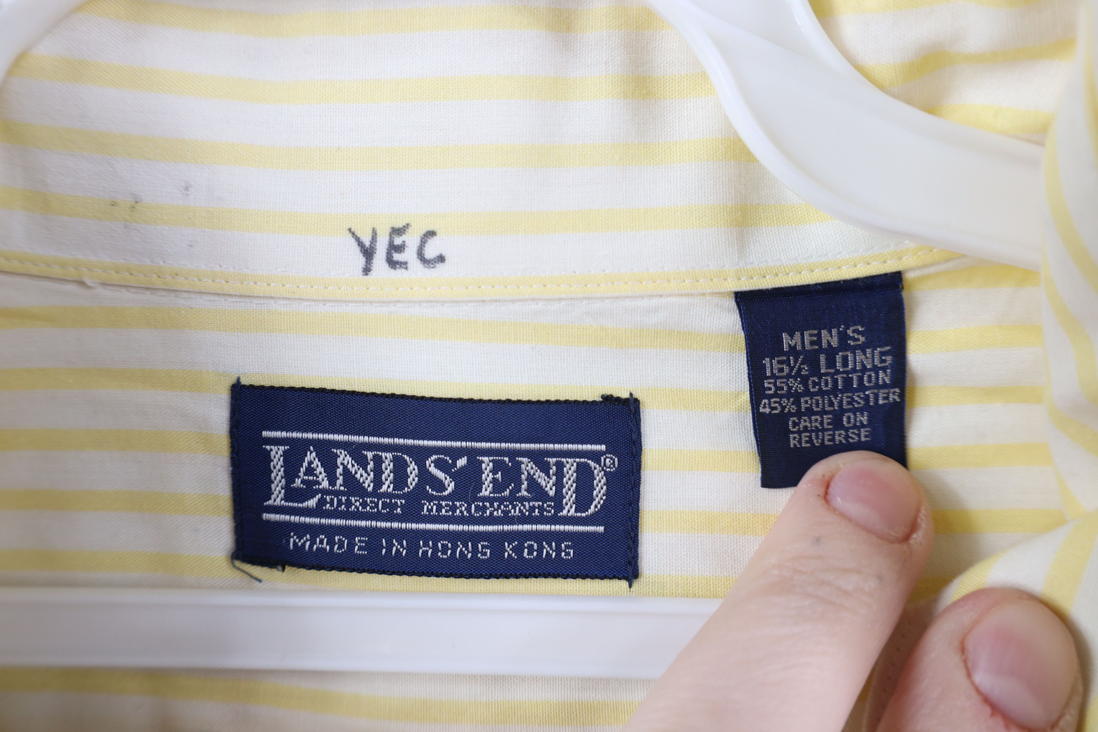 Lands' End Vintage 70s 80s Lands End Long Oxford Striped Button Shirt Size US L / EU 52-54 / 3 - 11 Thumbnail