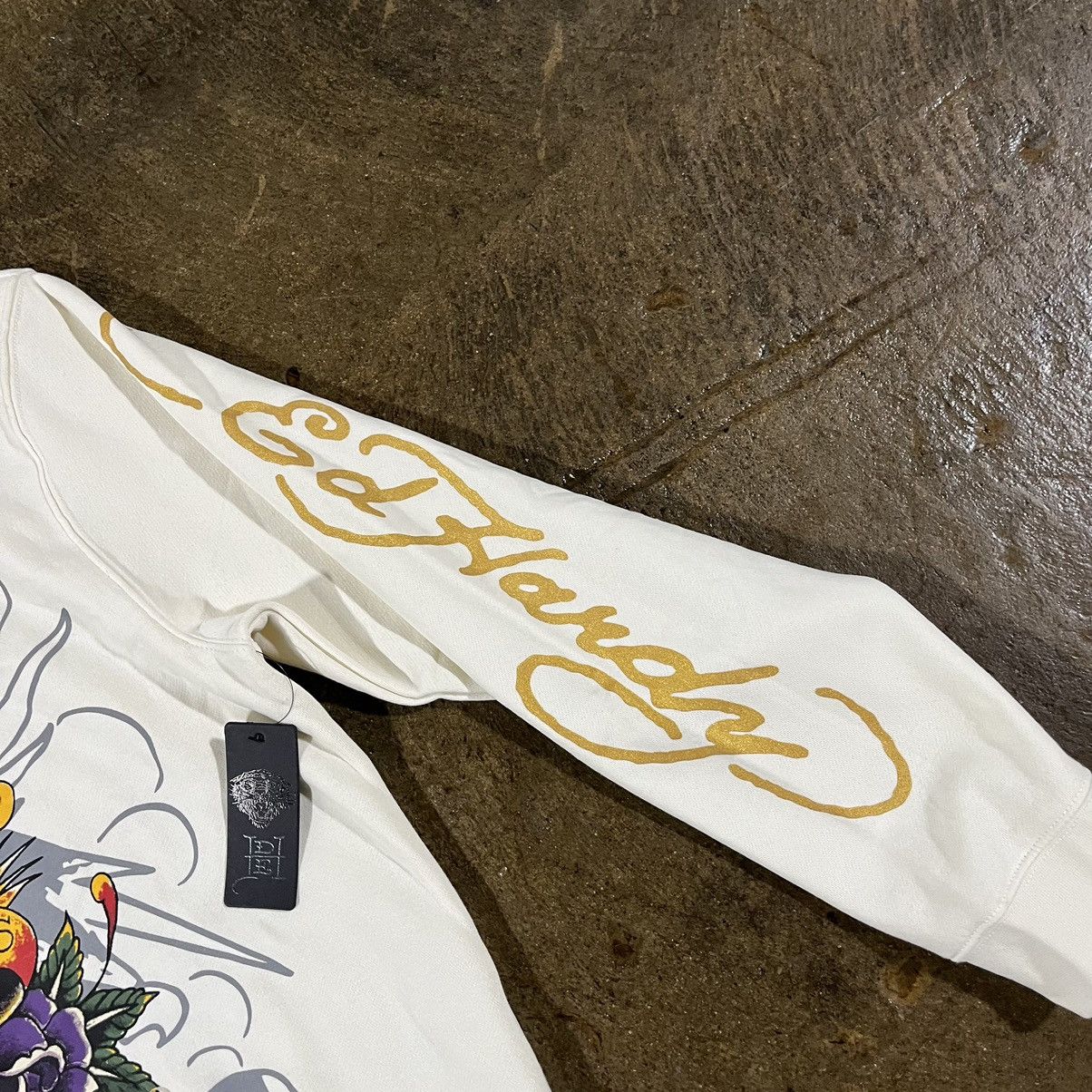 Ed Hardy × Vintage Crazy Y2K Ed Hardy Grunge Goth Skater Style Hoodie NWT Size US L / EU 52-54 / 3 - 6 Thumbnail