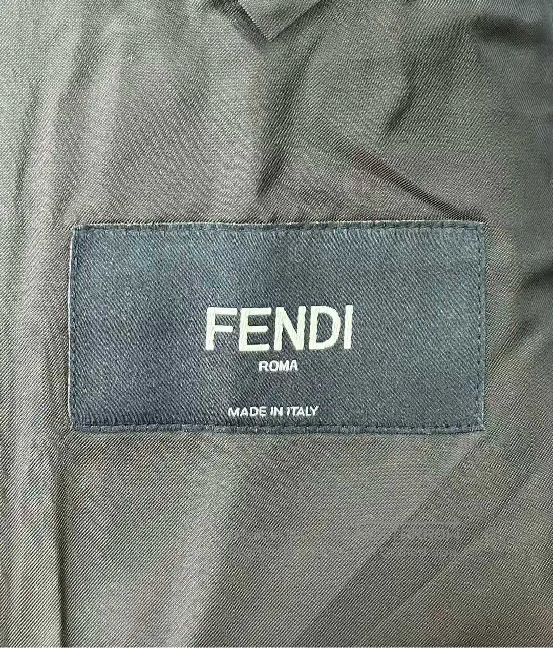 Fendi fendi brown classic logo single-breasted blazer. Size US L / EU 52-54 / 3 - 2 Thumbnail