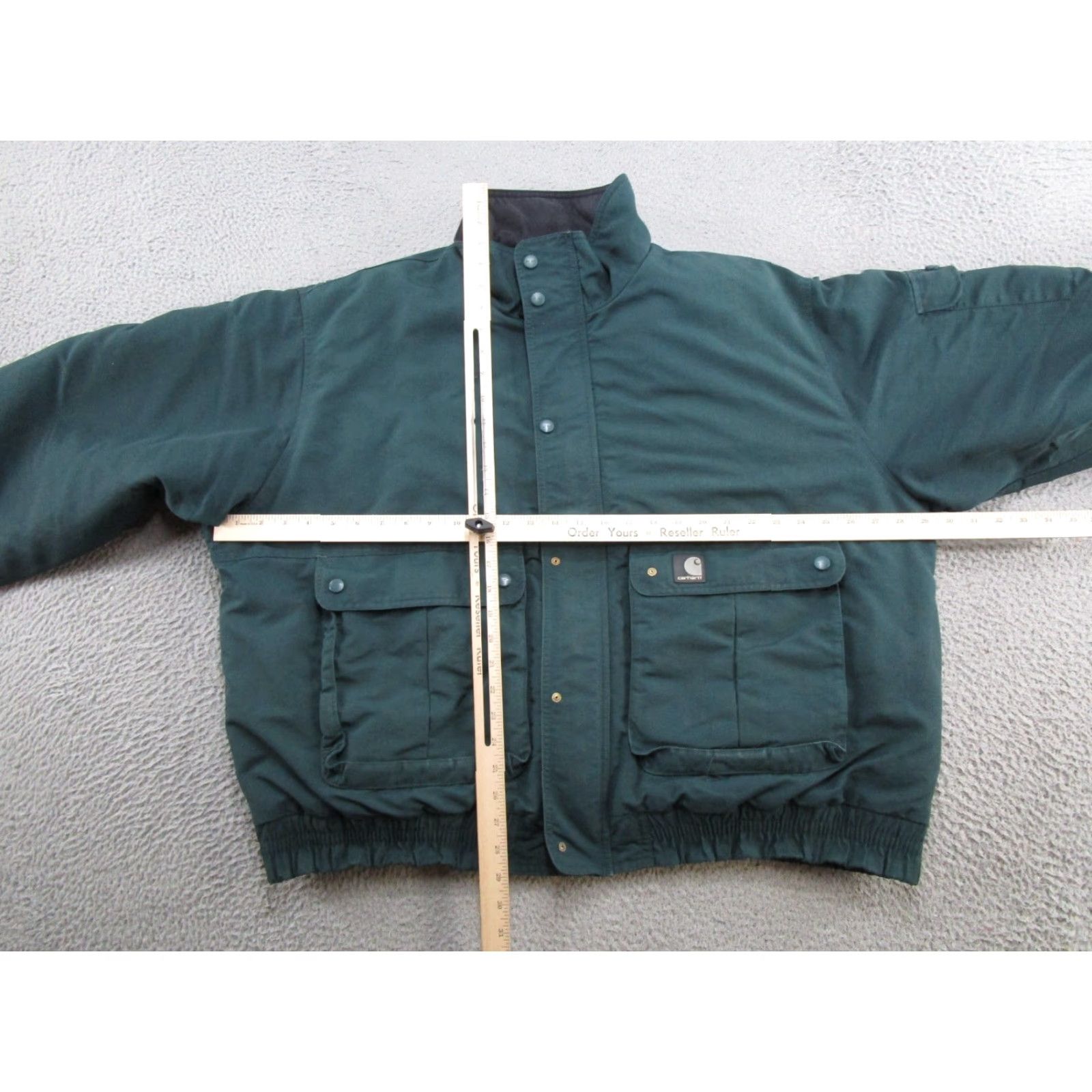 Carhartt VINTAGE Carhartt Quilt Lined Green Nylon Work Jacket Adult Men 2XL Bomber Jacket Zip Full Zip Lined Pockets USA Workwear Men Size US XXL / EU 58 / 5 - 5 Thumbnail