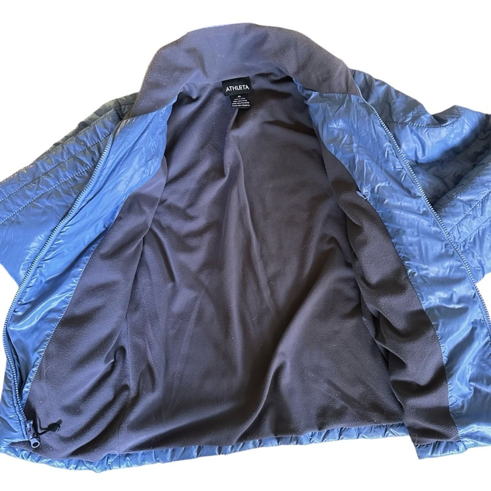 Athleta Athleta Lightweight Packable Puffer Jacket – Blue – Size M Size M / US 6-8 / IT 42-44 - 4 Thumbnail