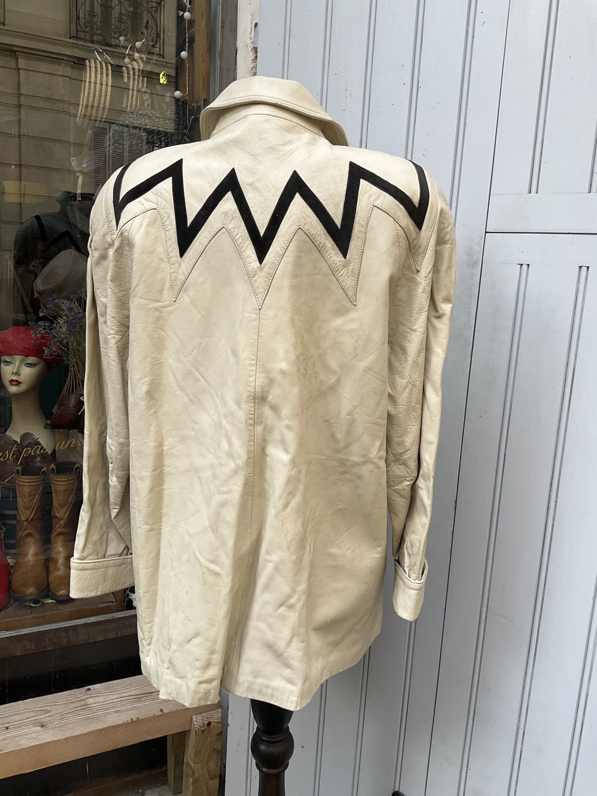 Vintage 70s leather jacket Size XXL / US 16-18 / IT 52-54 - 4 Thumbnail