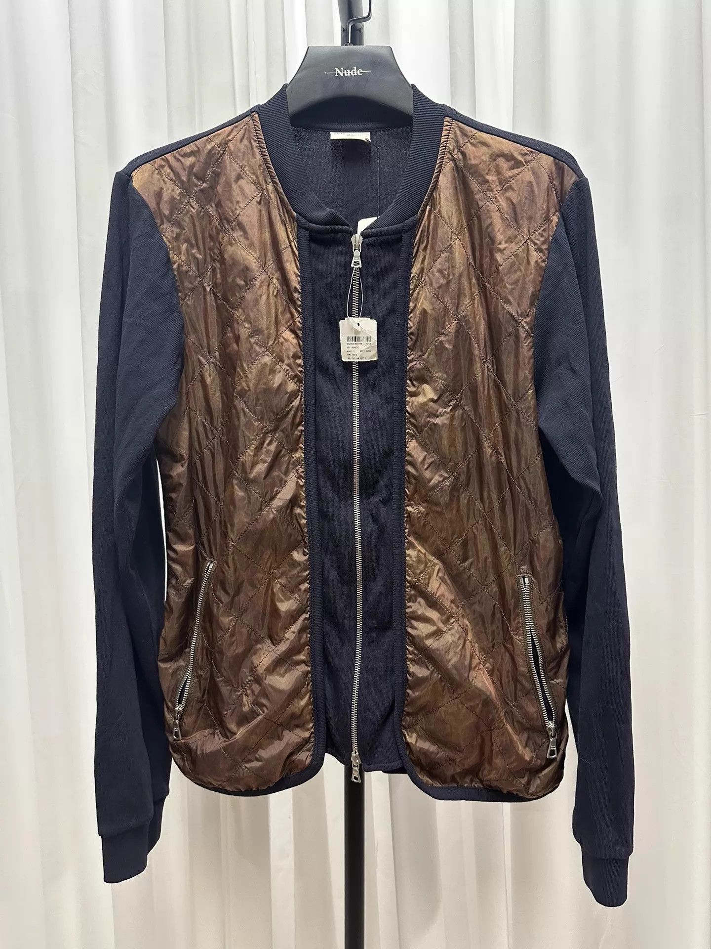 Dries Van Noten Dries Van Noten Nylon-Paneled Cardigan L Riri Zip Size US L / EU 52-54 / 3 - 1 Thumbnail