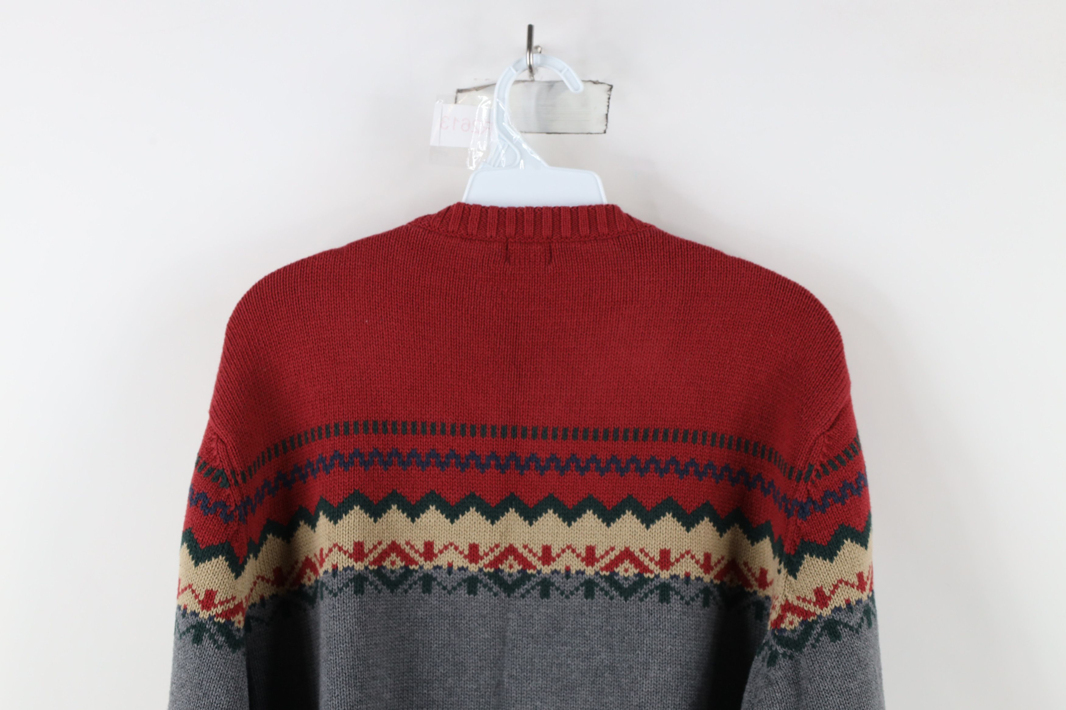Levi's × Vintage Vintage Levis Out Cotton Fair Isle Knit Crewneck Sweater Size US L / EU 52-54 / 3 - 8 Thumbnail