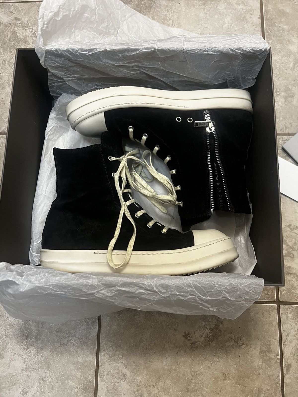 Rick Owens Rick Owens Suede Leather Ramones Size US 12 / EU 45 - 1 Thumbnail