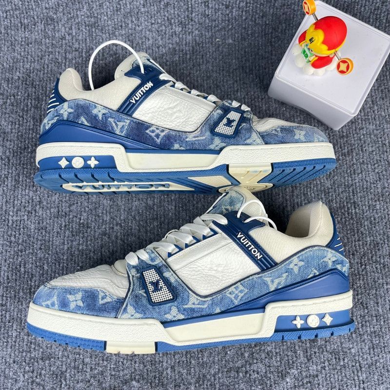 Louis Vuitton Louis Vuitton Denim Trainer Fashion Sneakers -2508 Size US 9.5 / IT 39.5 - 8 Thumbnail
