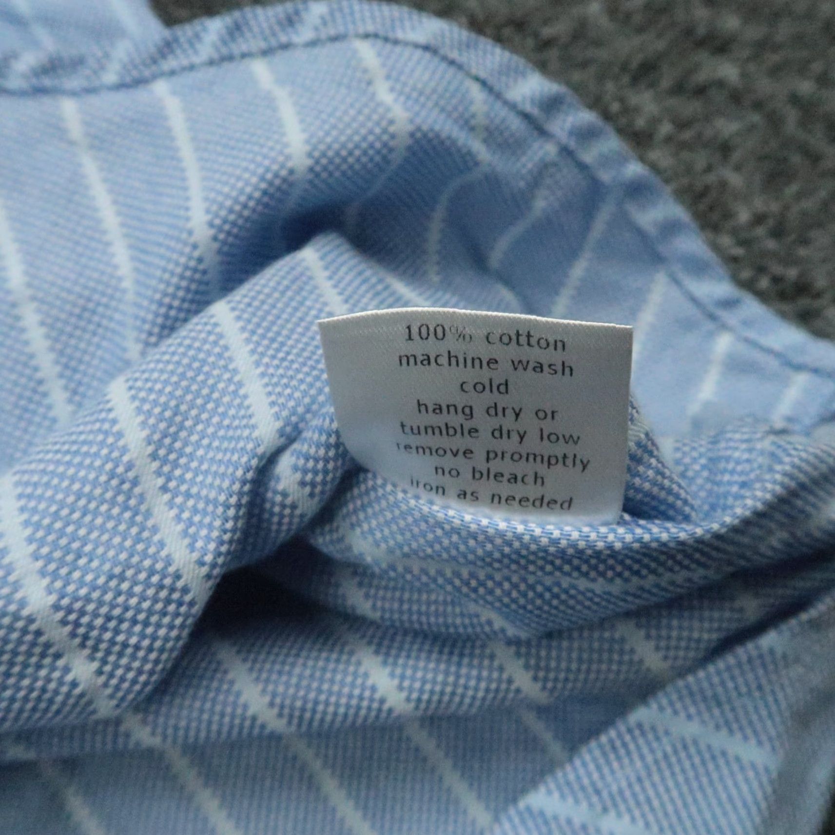 Vintage VINTAGE Teddy Stratford Shirt Mens Extra Large 5 Blue Zip Fit Two Pocket Oxford Striped Size US XL / EU 56 / 4 - 5 Thumbnail