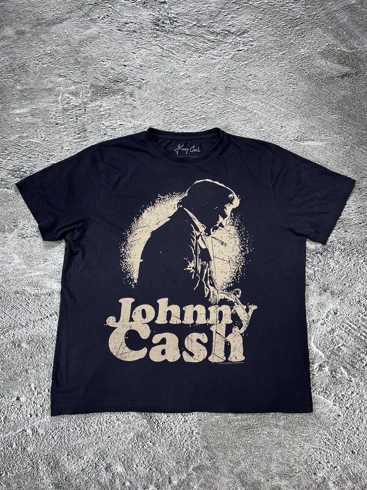 Band Tees × Vintage Johnny Cash vintage T-Shirt 2012 navy Size US XL / EU 56 / 4 - 1 Thumbnail